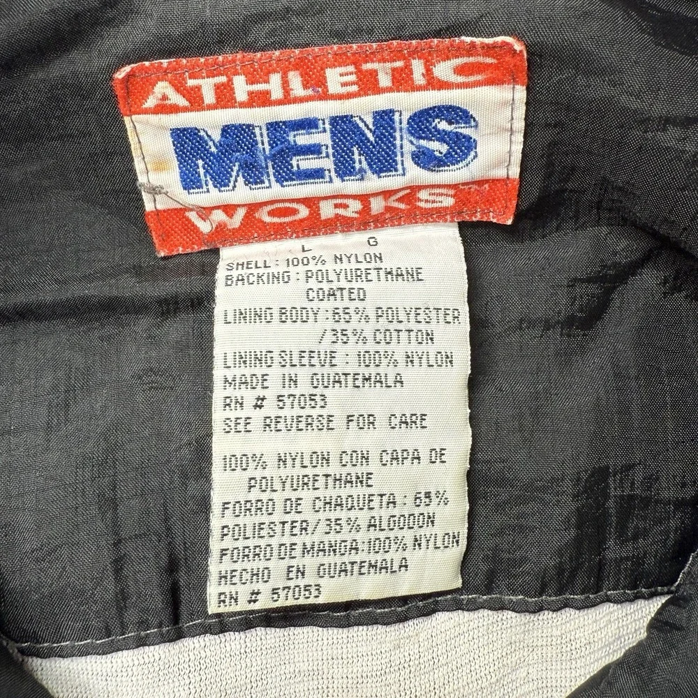 Vintage Athletic Works Windbreaker Jacket‎ Colorblock Black Red Gray Men's Large